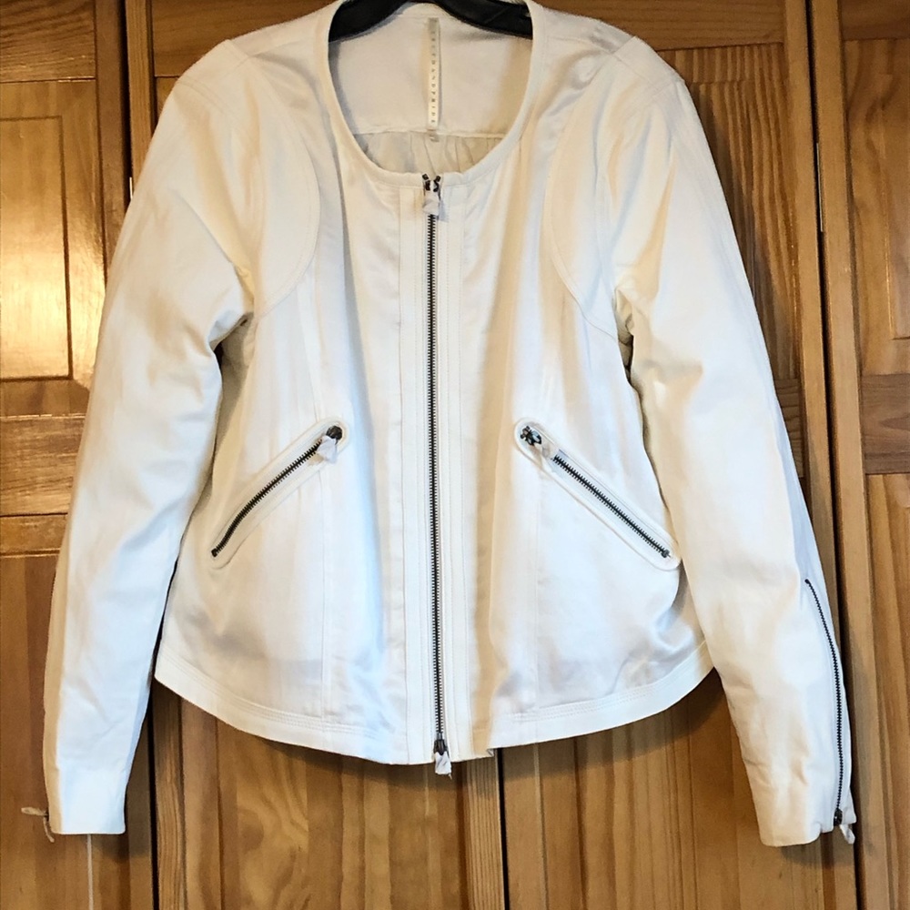 Truth and Pride leather and silk jacket